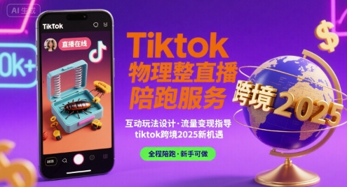 Tiktok物理整蛊直播陪跑服务-tiktok跨境2025-追梦聊项目