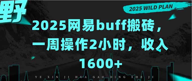 2025网易buff搬砖，一周操作2小时，收入1600+-追梦聊项目