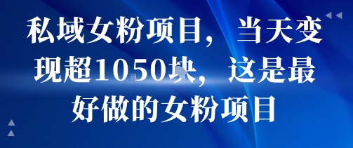 私域女粉项目，当天变现超1k，这是最好做的女粉项目，可放大操作-追梦聊项目