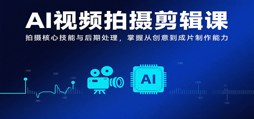 AI视频拍摄剪辑课，拍摄核心技能与后期处理，掌握从创意到成片制作能力-追梦聊项目