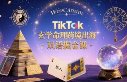 TikTok玄学命理跨境出海双语掘金课，手把手教你用命理知识精准直击海外用户痛点-追梦聊项目