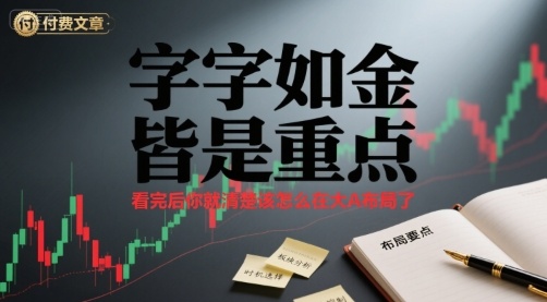 付费文章：字字如金 皆是重点， 看完后 你就清楚该怎么在大A布局了-追梦聊项目
