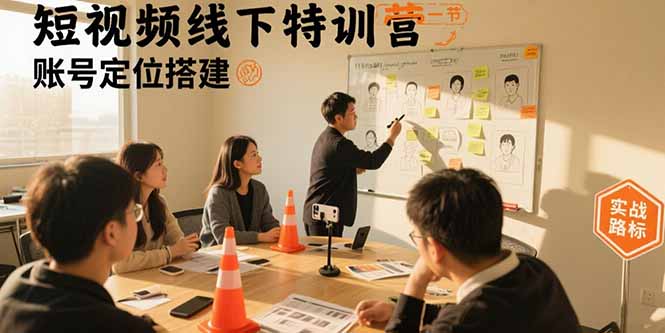 短视频线下特训营：账号定位搭建/口播号拍摄剪辑/直播间流量入口/变现实战-追梦聊项目