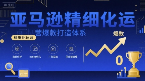 亚马逊精细化运营爆款打造体系，视频课+全套资料文档-追梦聊项目