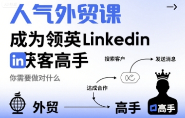 人气外贸课-成为领英Linkedin获客高手，你需要做对什么-追梦聊项目