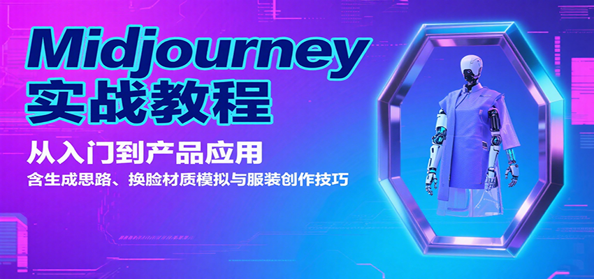 Midjourney实战教程：从入门到产品应用，含生成思路、换脸材质模拟与服装创作技巧-追梦聊项目