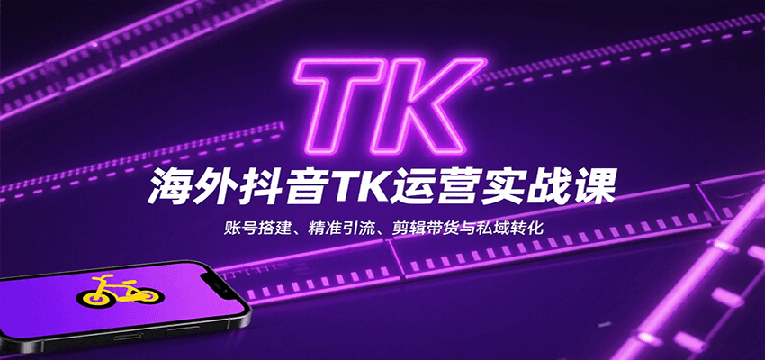 海外抖音TK运营实战课：账号搭建、精准引流、剪辑带货与私域转化-追梦聊项目