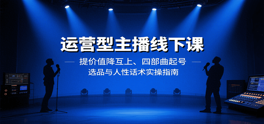 运营型主播线下课：提价值降互上、四部曲起号、选品与人性话术实操指南-追梦聊项目