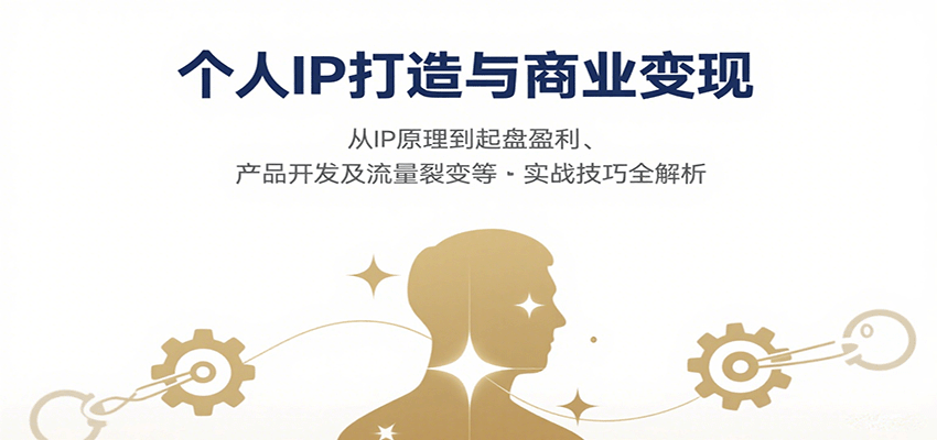 个人IP打造与商业变现，从IP原理到起盘盈利、产品开发及流量裂变等实战技巧全解析-追梦聊项目