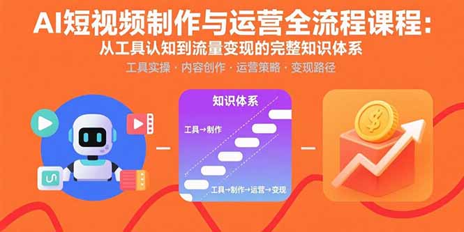 AI短视频制作与运营全流程课程：从工具认知到流量变现的完整知识体系-追梦聊项目