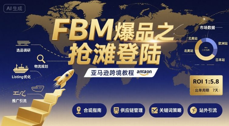 FBM爆品之抢滩登陆-亚马逊跨境教程-追梦聊项目