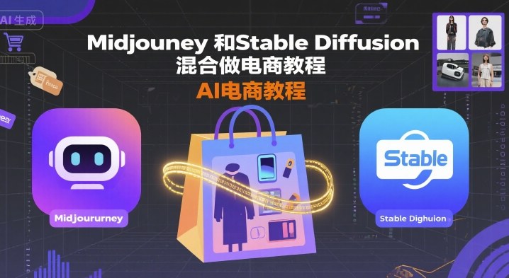Midjourney和Stable Diffusion混合做电商教程-ai电商教程-追梦聊项目