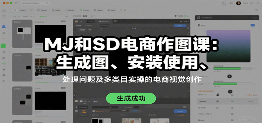 MJ和SD电商作图课：生成图、安装使用、处理问题及多类目实操的电商视觉创作-追梦聊项目