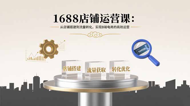 1688店铺运营课：从店铺搭建到流量转化，实现B端电商的高效运营-追梦聊项目
