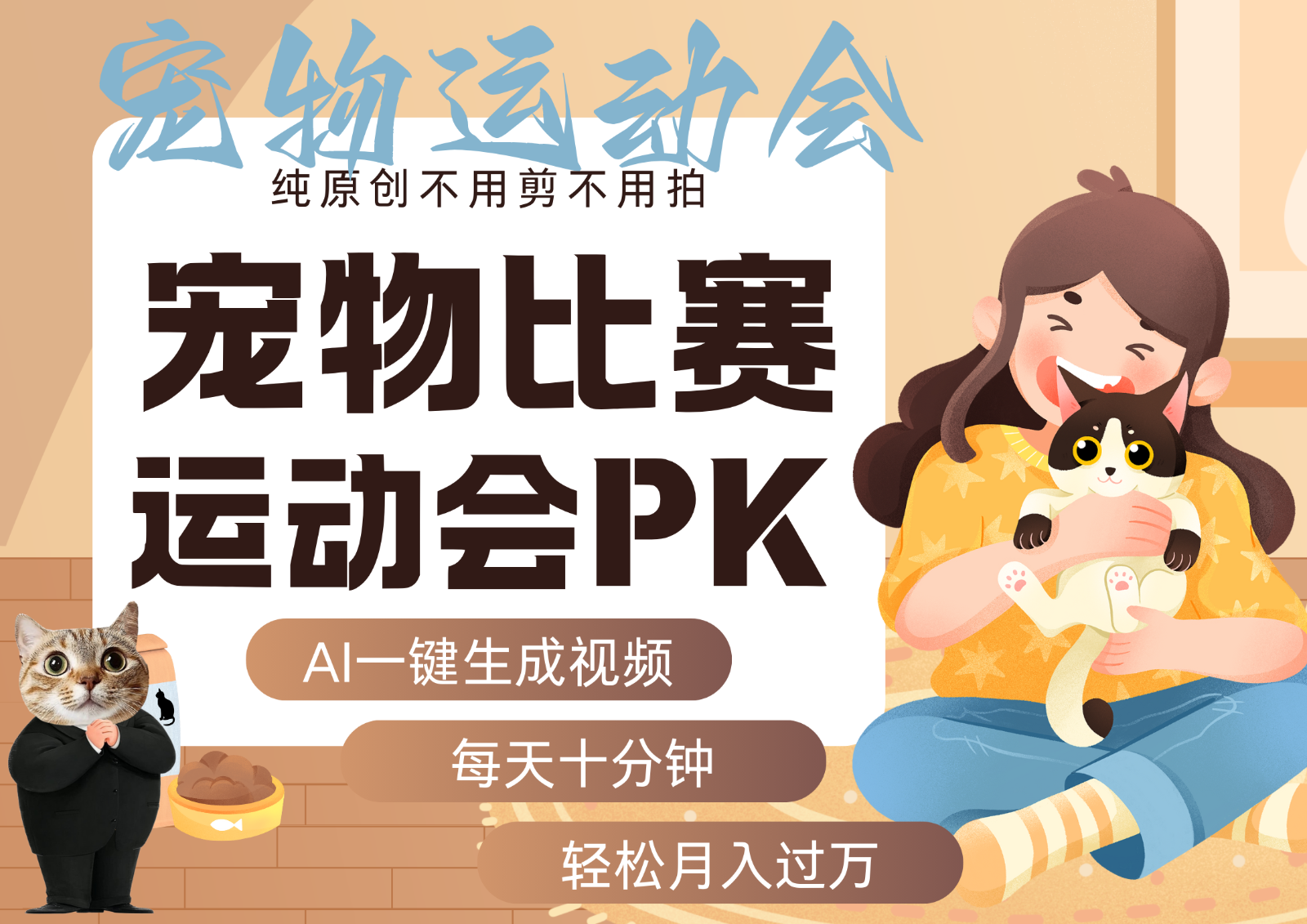 AI萌宠运动员跳水 射击 篮球 足球比赛 每天十分钟 附详细提示词文案库 代替做…-追梦聊项目