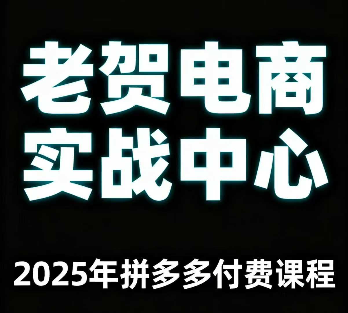 老贺电商2025年拼多多付费课程，用通俗易懂的方法告诉你多多怎么玩-追梦聊项目
