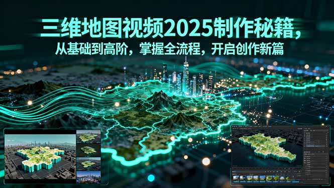 三维地图视频2025制作秘籍，从基础到高阶，掌握全流程，开启创作新篇-追梦聊项目