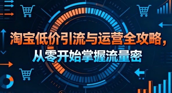 淘宝低价引流与运营全攻略，从零开始掌握流量密码-追梦聊项目