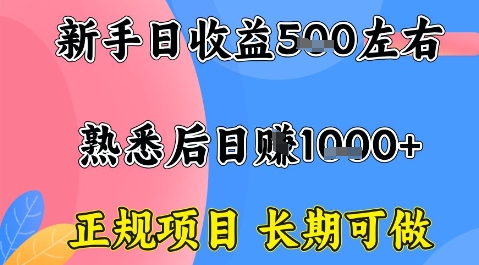 全年可变现项目，收益高无门槛，正规项目，长期可做，一天收益1k+一台电脑在家创业【揭秘】-追梦聊项目