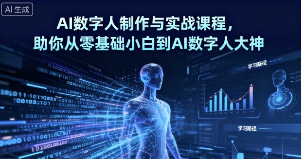 AI数字人制作与实战课程，助你从零基础小白到AI数字人大神-追梦聊项目